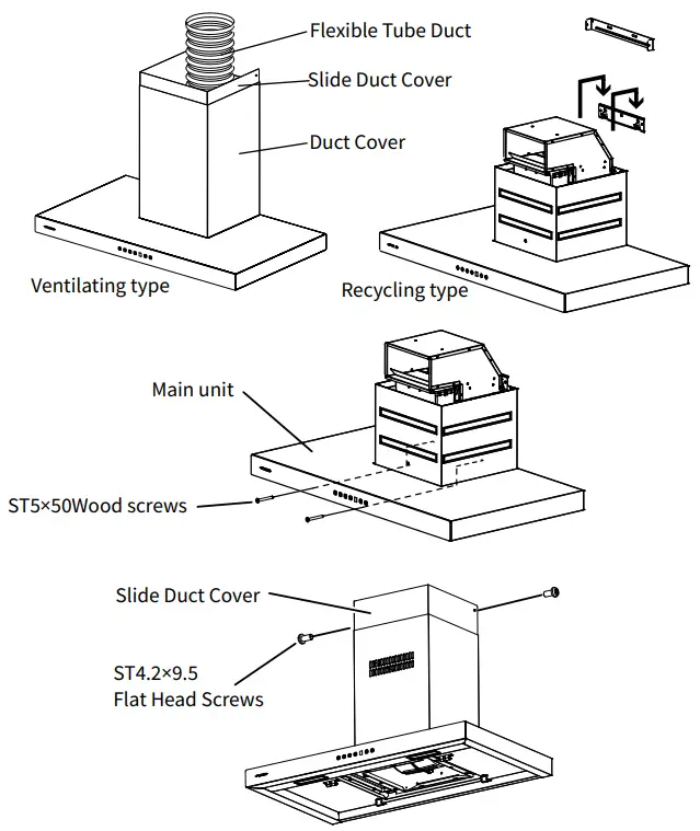 FUJIOH FR-MT1990V 900MM Chimney Cooker Hood fig 8