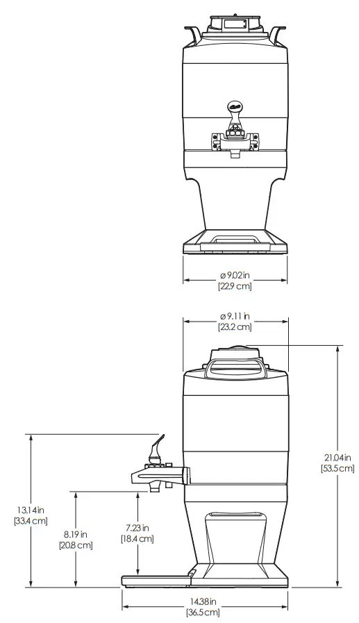 Curtis 1 and 1 5 Gallon Thermal FreshTrac Dispensers-fig10