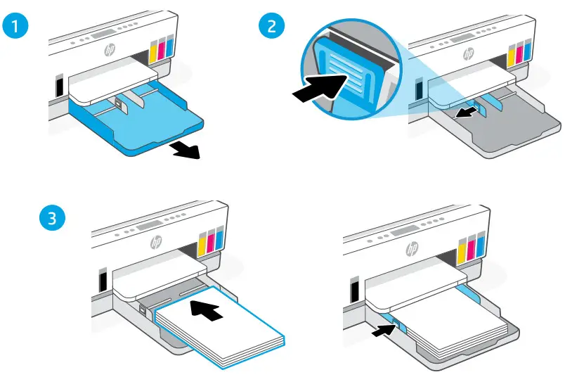hp Smart Tank 670 Series All-in-One Printer - Load paper