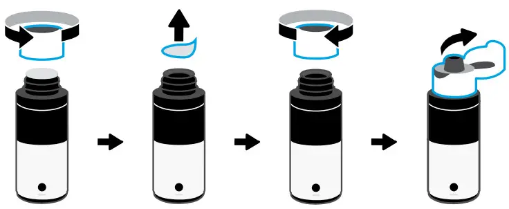 hp Smart Tank 670 Series All-in-One Printer - bottles with