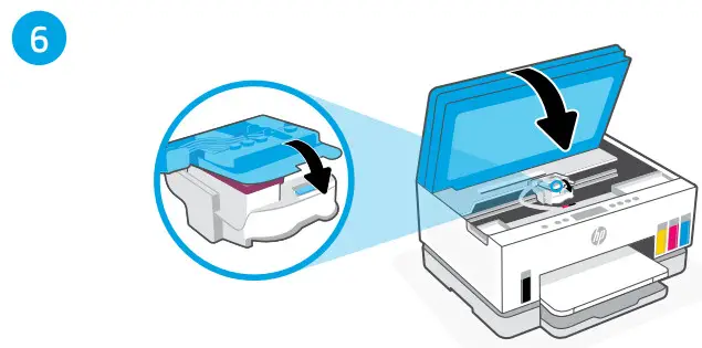 hp Smart Tank 670 Series All-in-One Printer - printhead cover