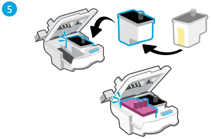 hp Smart Tank 670 Series All-in-One Printer - printheads and click