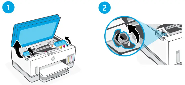 hp Smart Tank 670 Series All-in-One Printer - tank covers