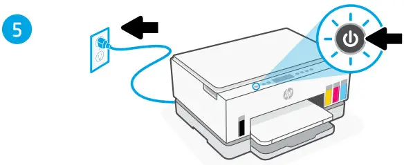hp Smart Tank 670 Series All-in-One Printer - turn on