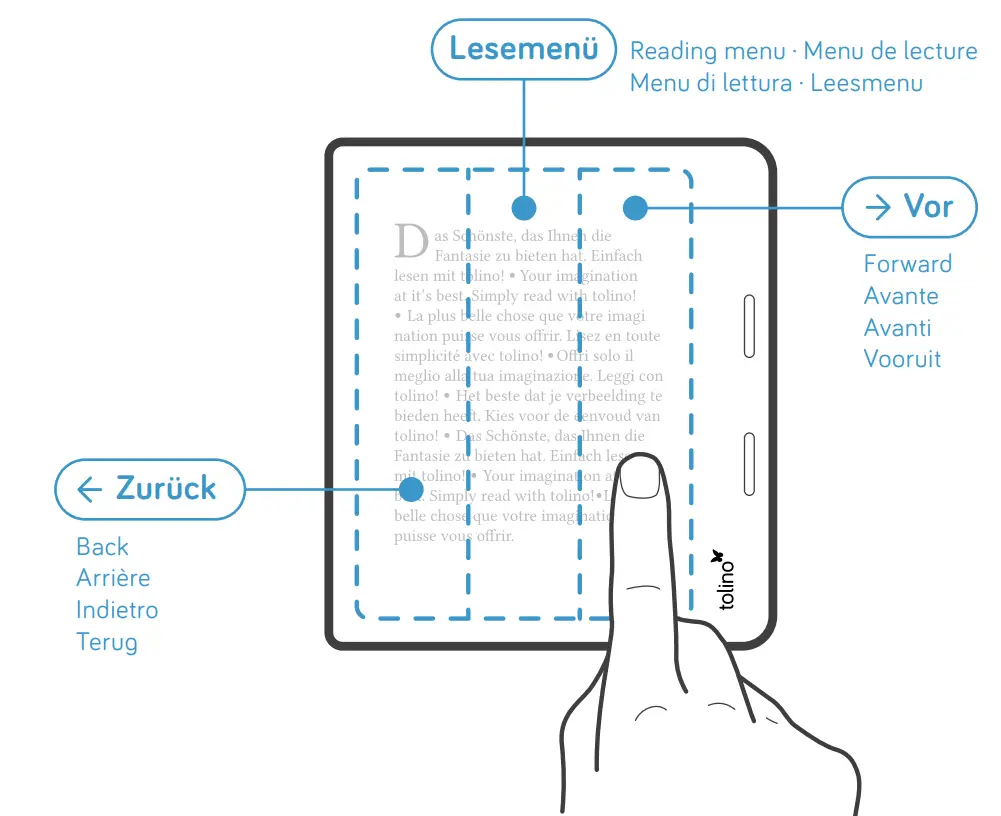 Navigate in the book