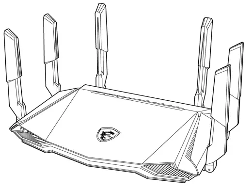 msi RadiX AXE6600 WiFi 6E Tri Band Gaming Router