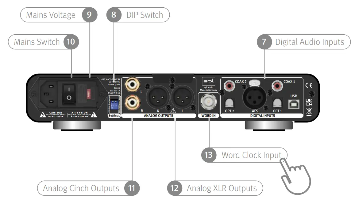 spl REC0015095-000 DA Converter - Rear view