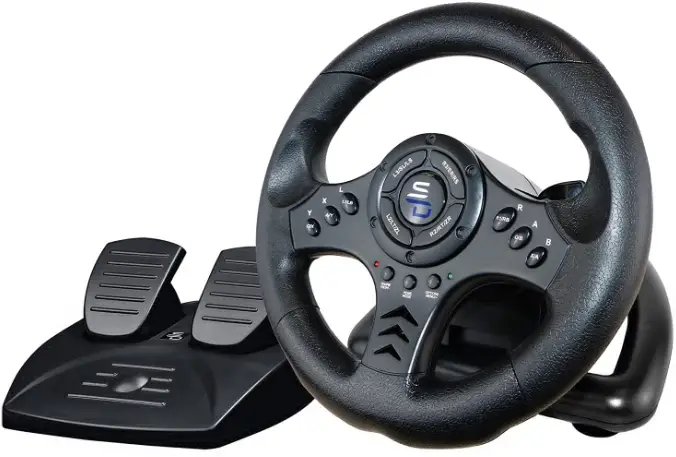 SUPERDRIVE XBOX Series Racing Steering Wheel with Pedals And Shifters