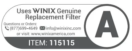 WINIX C535 True Hepa Air Purifier with PlasmaWave User Manual - REPLACING FILTERS
