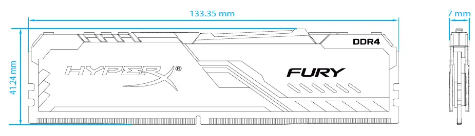 HyperX HX424C15FB3A-8 8GB 1G x 64-Bit DDR4-2400 CL15 288-Pin DIMM Memory Module 1
