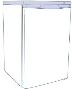 Fridgemaster MUZ5580 Freestanding Under Counter Freezer Image