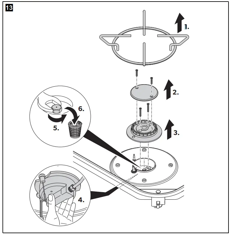 DOMETIC PI8023 Cooktop and Combination Gas Burner - Disassembly