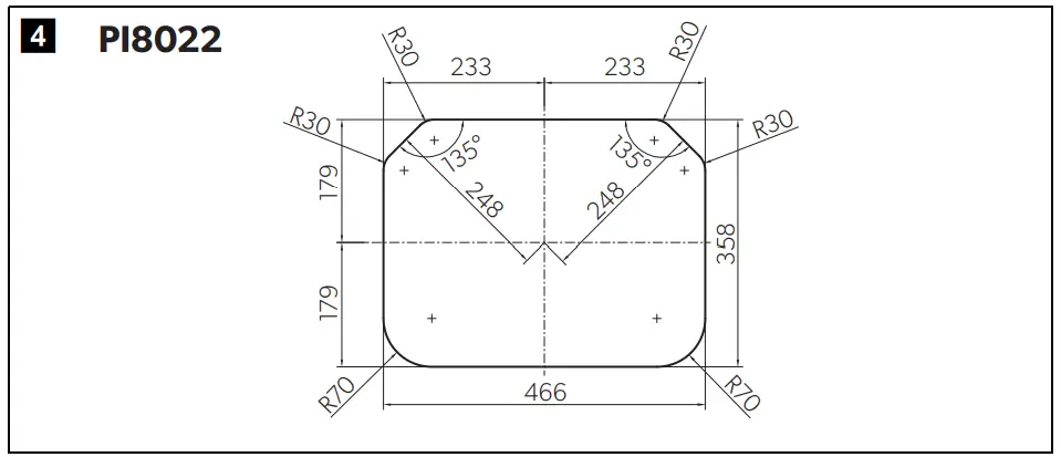 DOMETIC PI8023 Cooktop and Combination Gas Burner - Installing the device