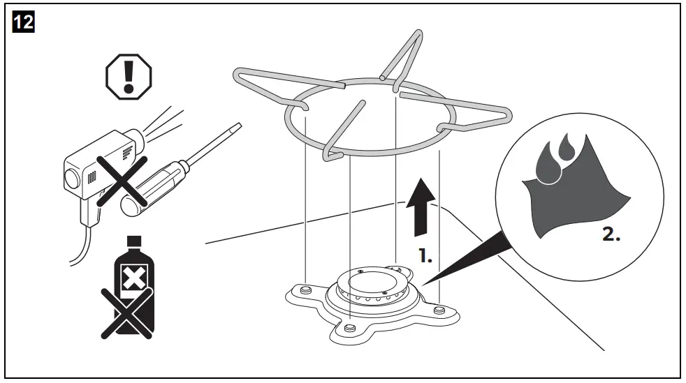 DOMETIC PI8023 Cooktop and Combination Gas Burner - device as shown
