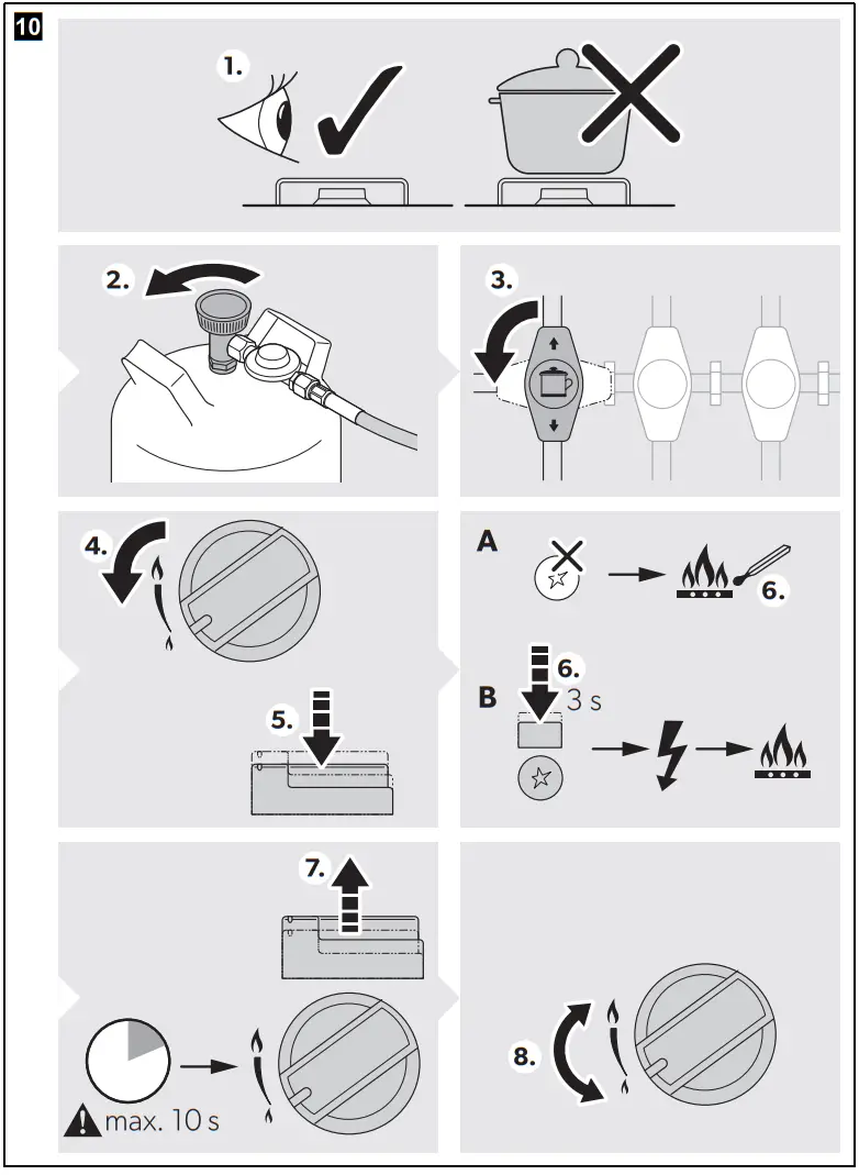 DOMETIC PI8023 Cooktop and Combination Gas Burner - gnite a burner