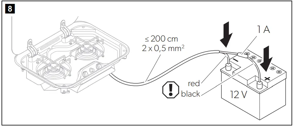 DOMETIC PI8023 Cooktop and Combination Gas Burner - power supply