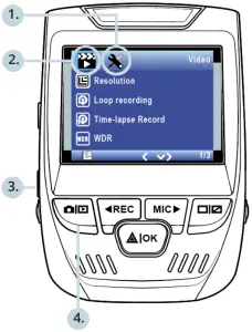 REXING V1P 4K UHD - Menu Settings