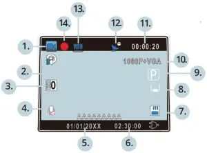 REXING V1P 4K UHD - Screen Icons 1