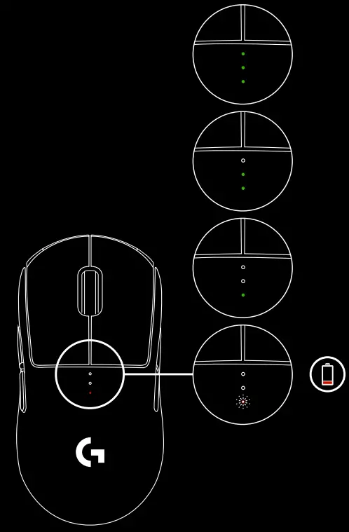 logitech 910-005270 Wireless Pro Gaming --BATTERY