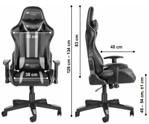 CANYON CND-SGCH3 Fobos Gaming Chair - Device overview & technical specifications