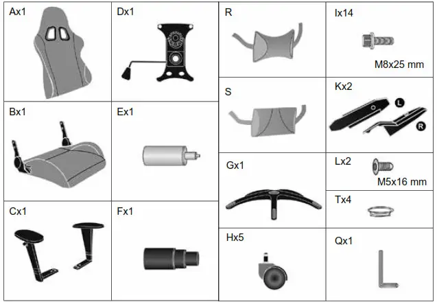 CANYON CND-SGCH3 Fobos Gaming Chair - Parts