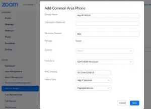 Algo SIP Endpoints and Zoom Phone Interoperability Testing and Configuration - zoom