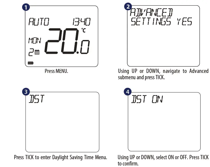 Accessing Advanced Settings Menu