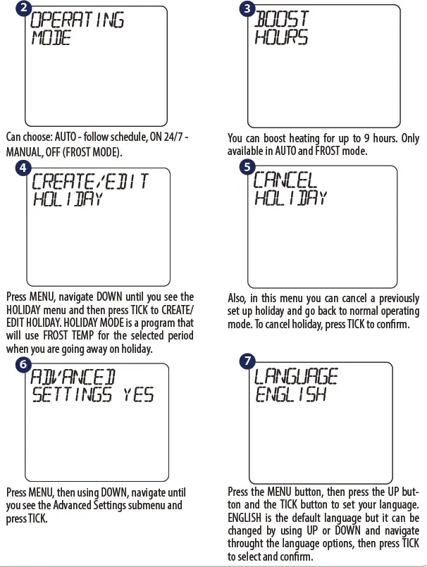 Programming - AUTO Mode 1