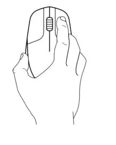 Press and keep the right button pressed