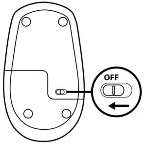 Switch the mouse to power OFF