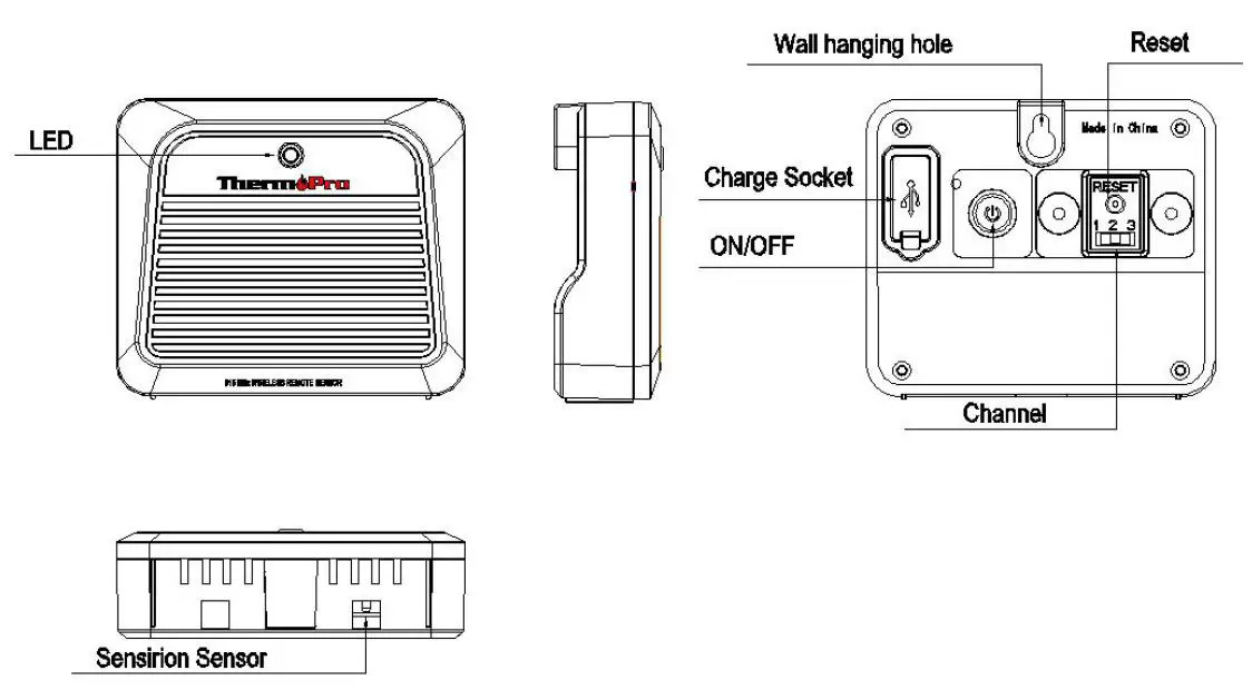 Outdoor Remote Sensor (Transmitter) Features