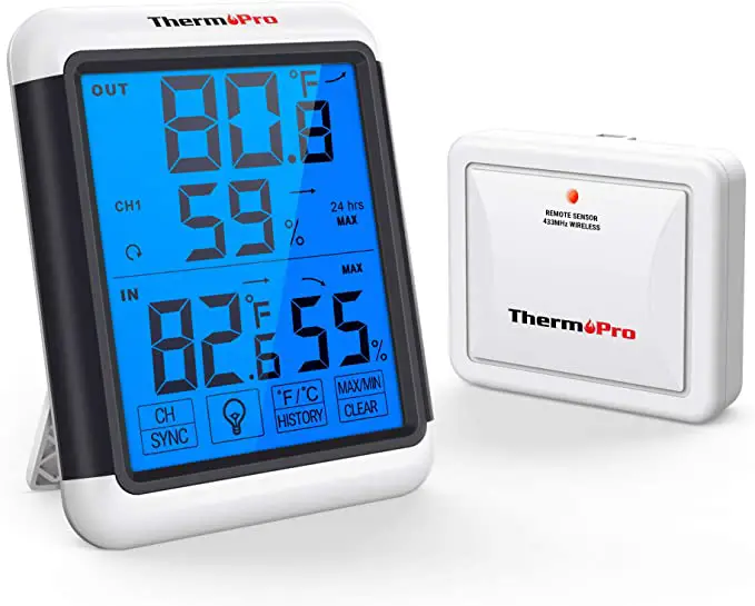 Thermopro Tp260b Wireless Indoor/outdoor Humidity And Temperature Monitor Instruction Manual