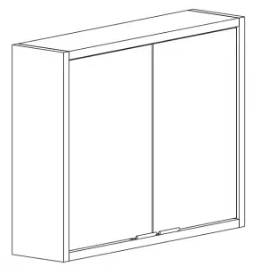 chevron mirrored cabinet