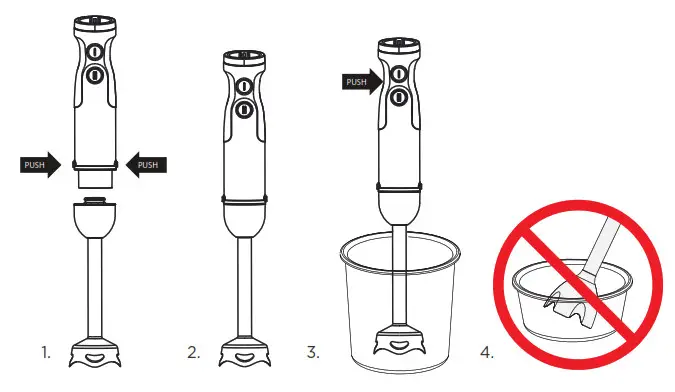 Westinghouse WHSM04SS 350W Stick Mixer Blender- PARTS AND FEATURES