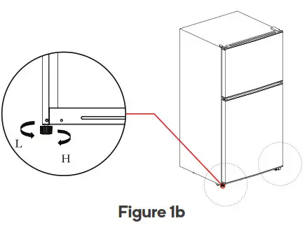 kogan 535l Top Mount Fridge - Levelling the unit