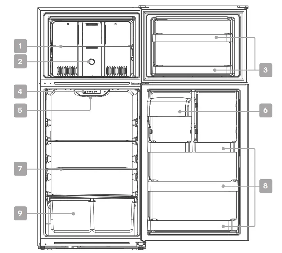 kogan 535l Top Mount Fridge - PRODUCT OVERVIEW