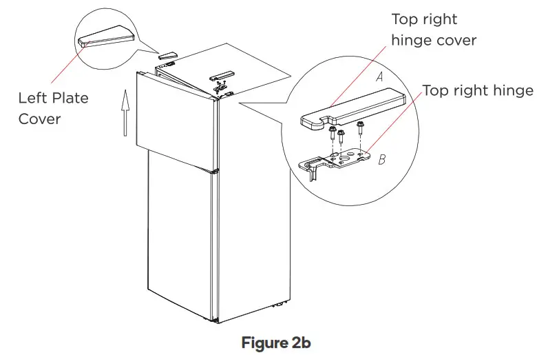 kogan 535l Top Mount Fridge - Remove the left cover plate