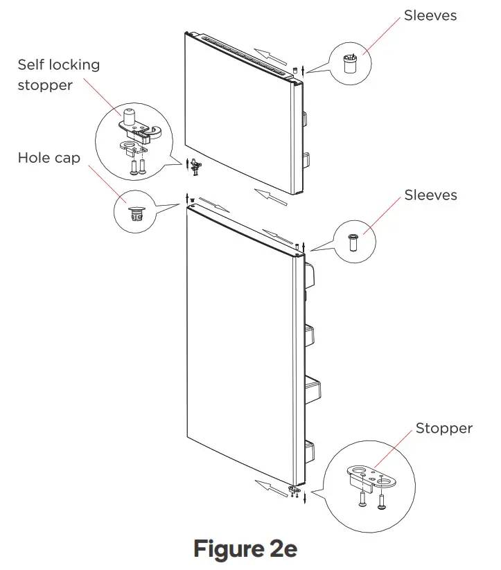 kogan 535l Top Mount Fridge - Remove the refrigerator door stopper and install it on the other side