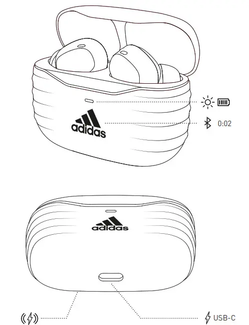 adidas ZNE01ANC Noise Cancelling Earbuds- CHARGING CASE