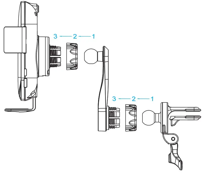 Shenzhen Itian Technology C26 Wireless Car Charger - Drop-down Holder Structure Description. 7