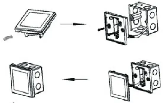 BEOK TGT70 Glass Screen Thermostat - round box