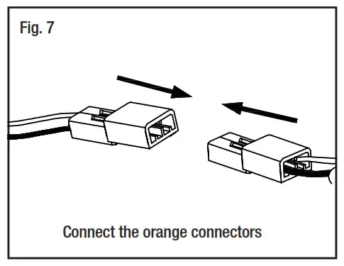Round Flat Panel Recessed Downlight - Connect the orange connectors