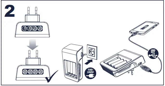 VARTA LCD Plug Charger for Cylindrical Fig2