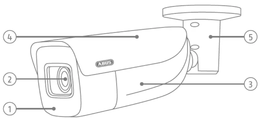ABUS IPCB64521 Outdoor IP Tube Camera IR 4 MPx - LEDs