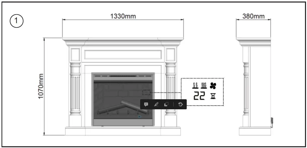 Dimplex-WTN20-AU-WinstonSuite-Electric-Fireplace-1