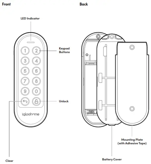 igloohome EK1 Keypad Smart Lock - fig 2