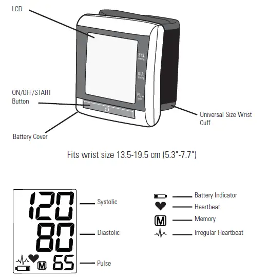 microlife BP3MY1-1P Wrist Blood Pressure Monitor fig 1