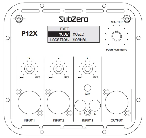 SubZero P12X Active DSP Speaker - DSP FEATURES