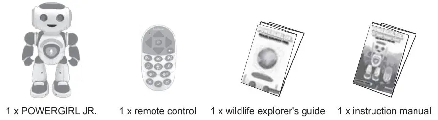 POWERGIRL Smart Robot Instruction Manual - Packaging Contents