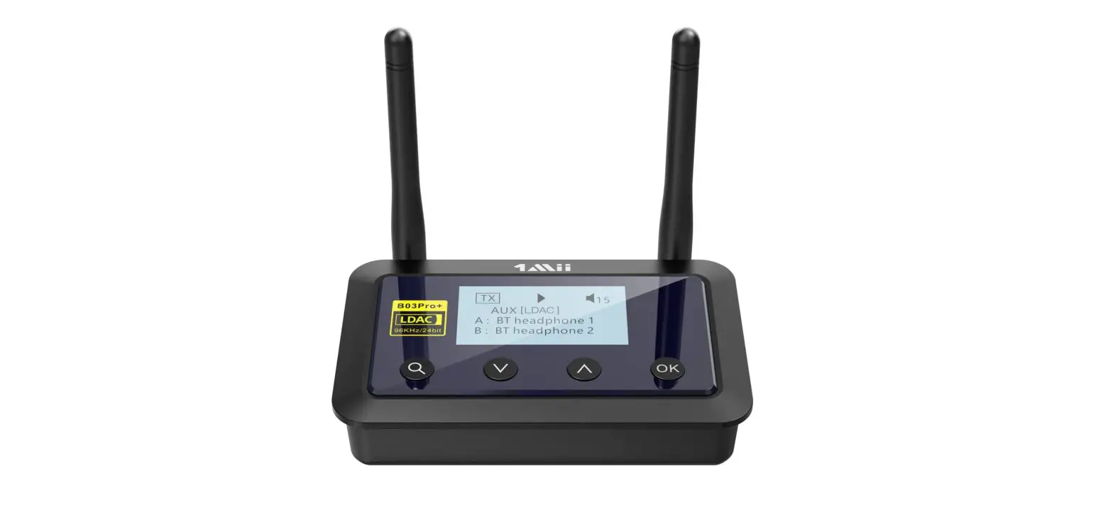1mii B03pro+ Bluetooth 5.0 Transmitter Receiver Certified Ldac For Tv Home Stereo-user Guide